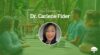 Dr. Carlene Fider smiles in a portrait photo inset on a green banner image under text displaying her name.