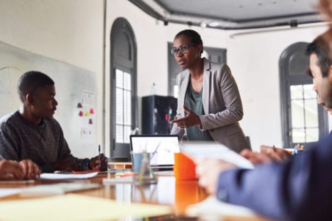 Woman in business meeting