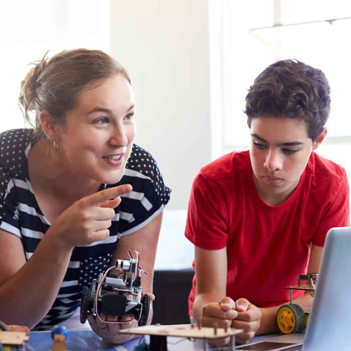 Teacher and students, becoming an elementary school teacher in california