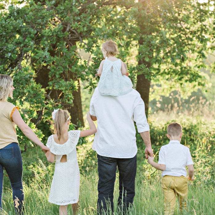 Family of five representing human development
