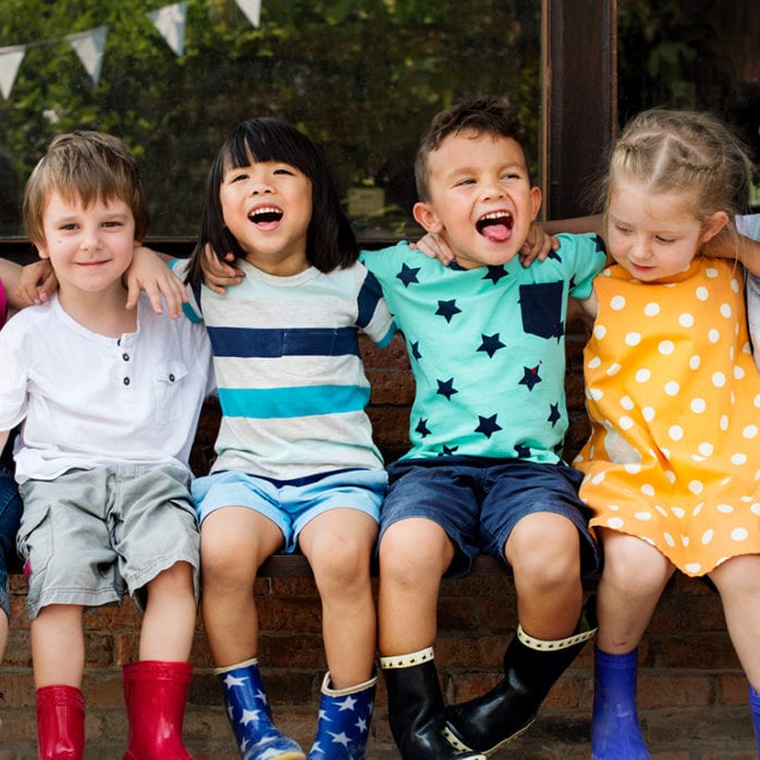 Children laughing