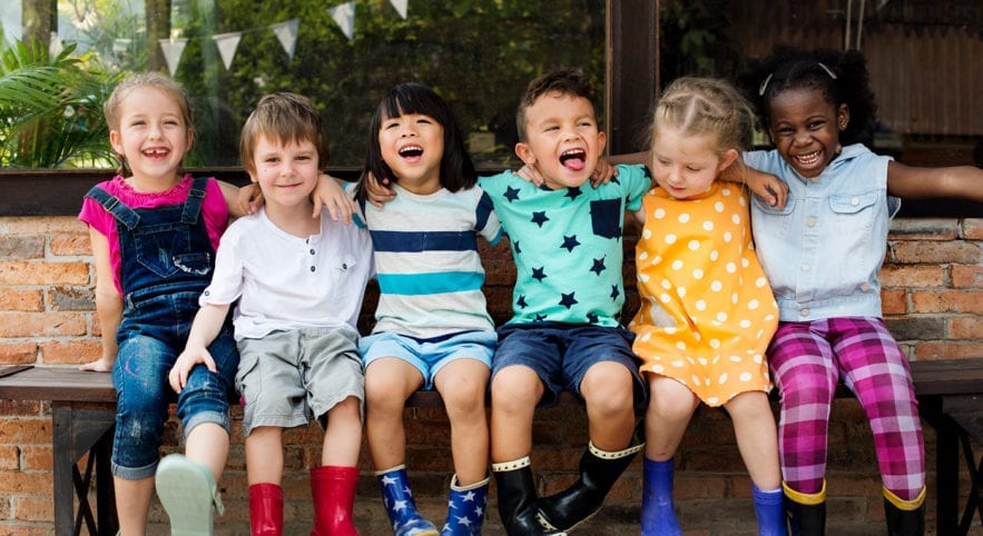 Children laughing