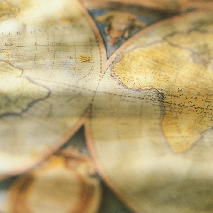 Two globes touching