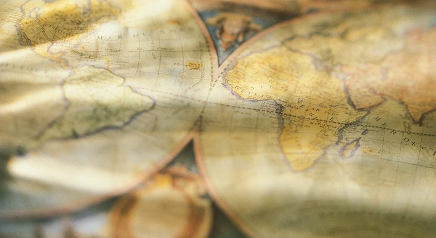 Two globes touching