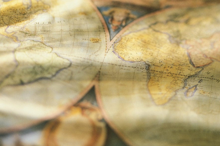 Two globes touching