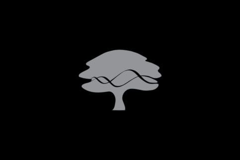 Pacific Oaks Tree Logo in Black