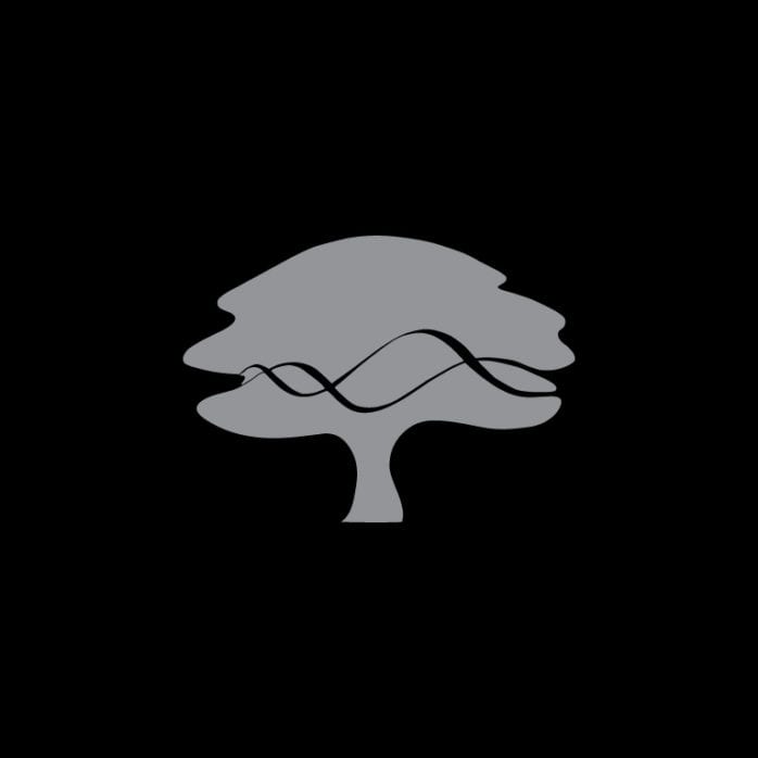 Pacific Oaks Tree Logo in Black