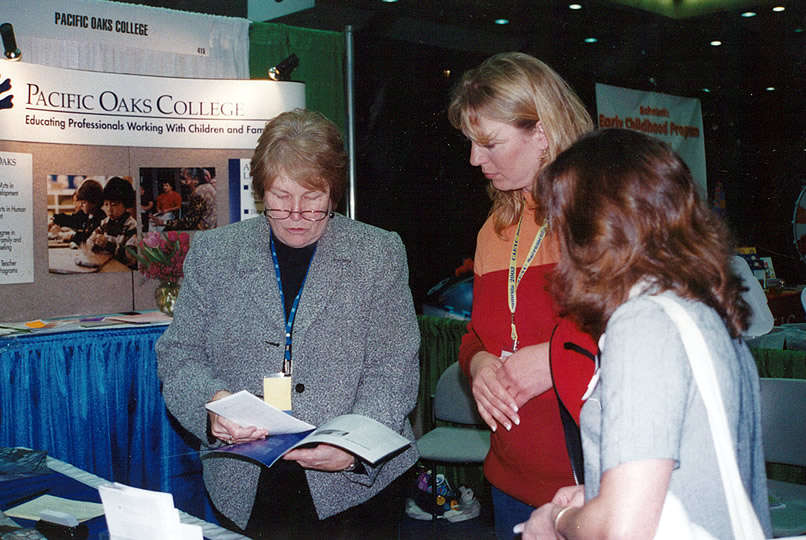 three women working at Pacific Oaks