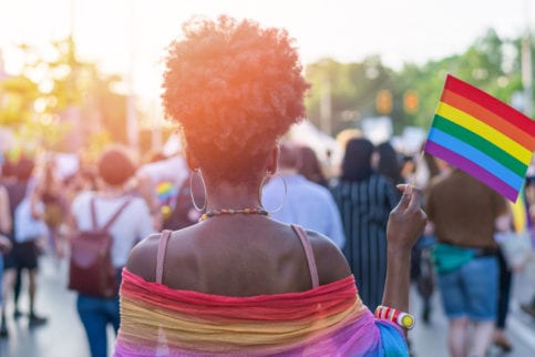 LGBTQIA+ person at event
