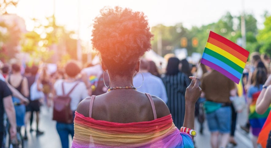 LGBTQIA+ person at event