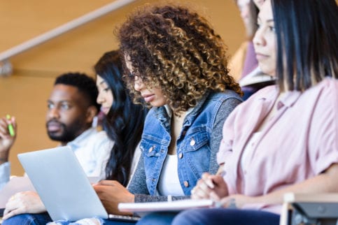 students at community college