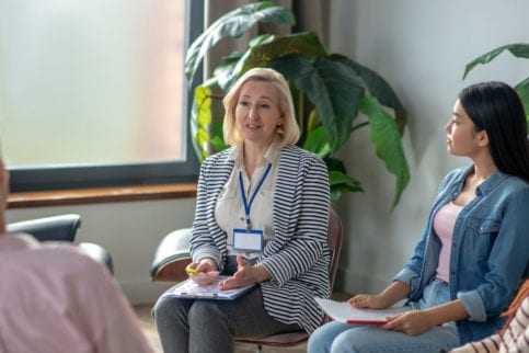 community psychologist with clients