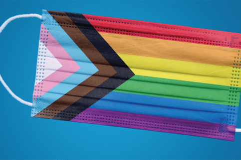 rainbow face mask