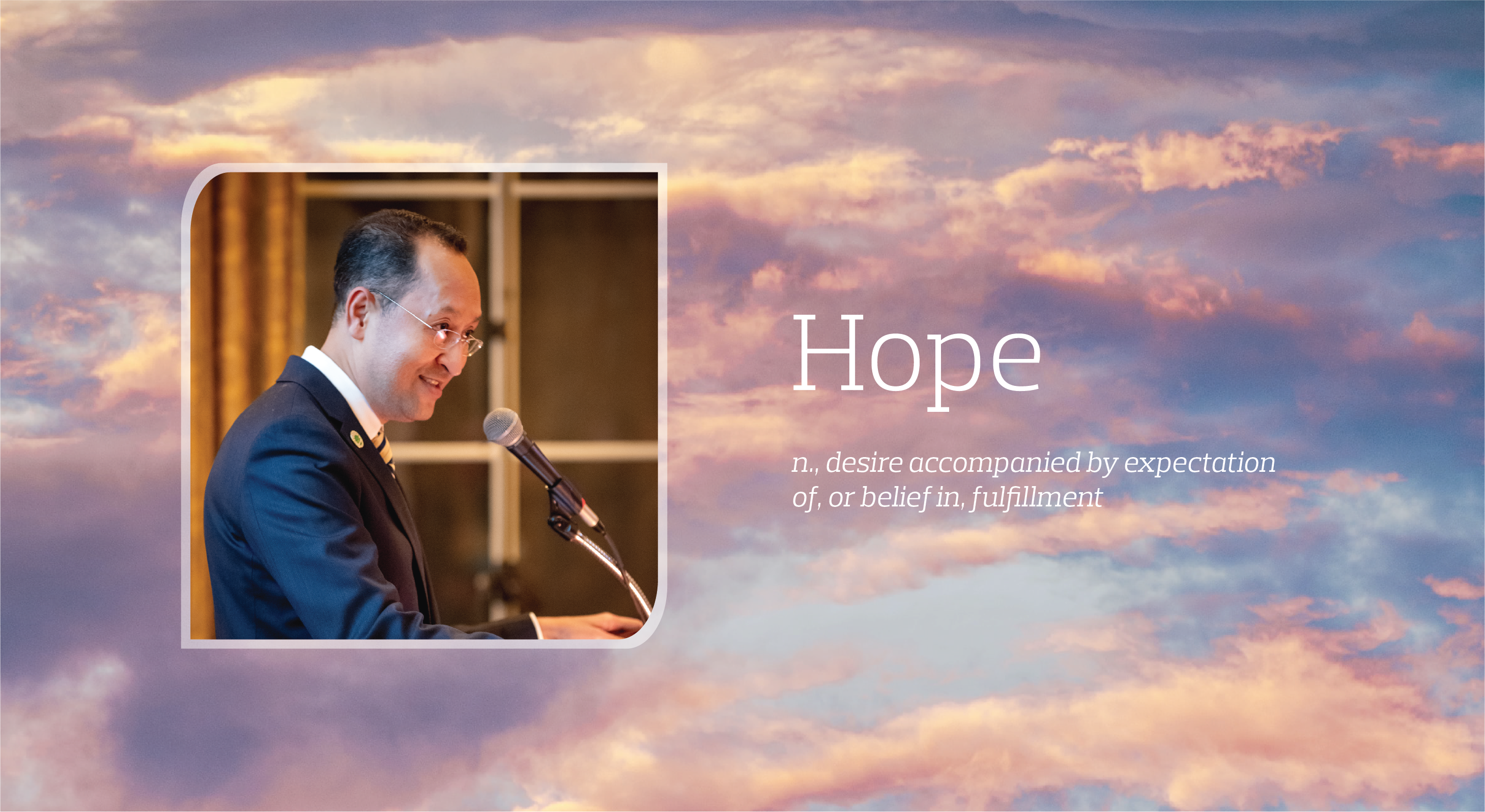 Jack Paduntin headshot with definition of word "hope"