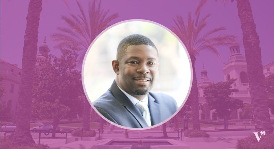 Jerell Hill headshot with purple background