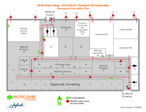 Building 55 evacuation map