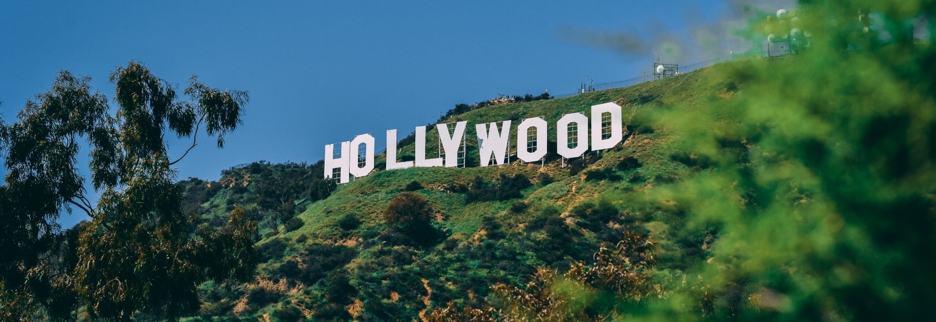 Hollywood sign up on the hill